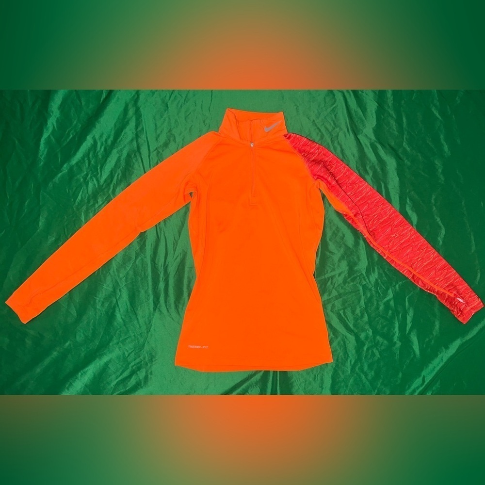 Nike Pro Combat Orange Women's High Neck Sweater size XS - Picture 2 of 9